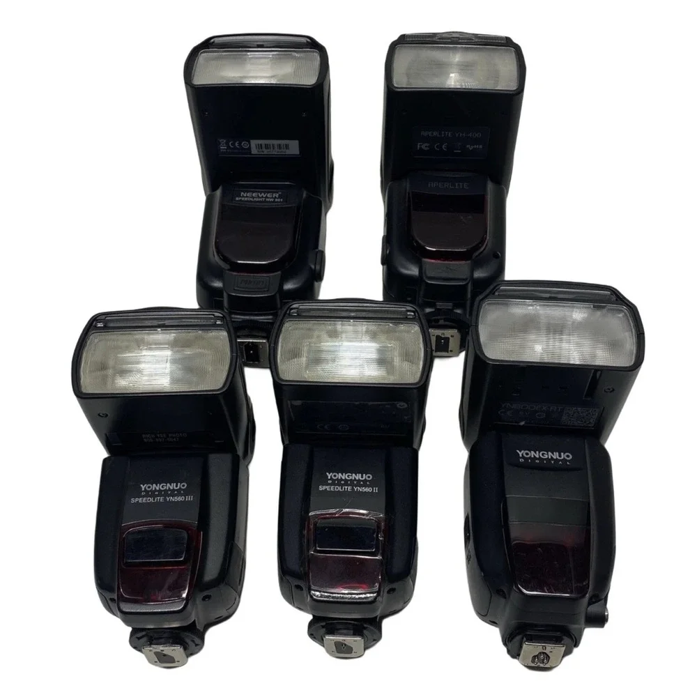 Lot‎ of 5 Youngnuo Assorted Digital Camera Flashes Photography Pictures Photo